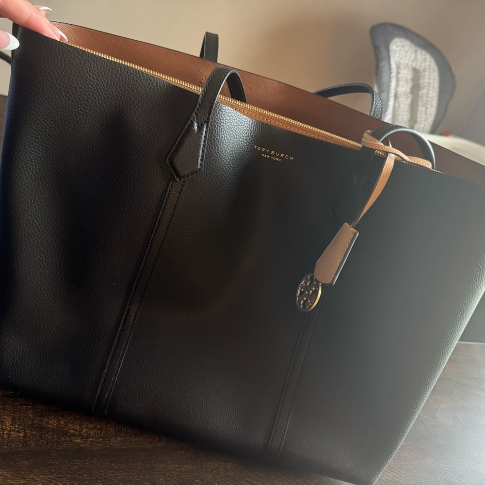 Tory Burch Black Leather Tote